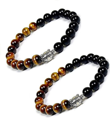 Jefrox Jewels Stone Tourmaline, Beads Bracelet(Pack of 2)