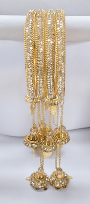SRKTRADER Metal Gold-plated, Gold-plated Bangle Set(Pack of 4)