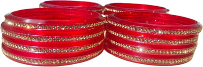WELLVIEW Shell, Crystal, Plastic Cubic Zirconia, Rhinestone Bangle Set(Pack of 10)