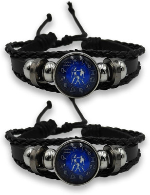 BHAGYA G Leather Bracelet(Pack of 2)