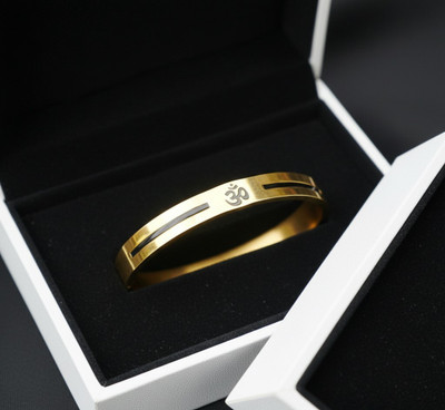 Vinayak Stainless Steel Gold-plated Kada