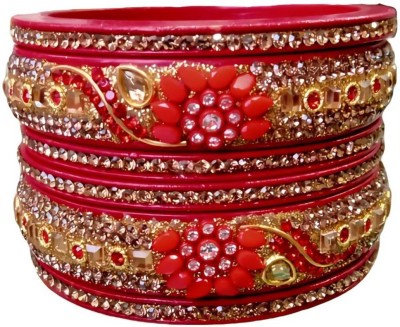 RADHIKAA FASHIONS Lac Crystal Bangle Set(Pack of 6)