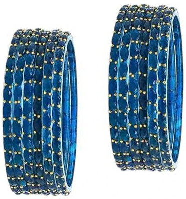 sardar Glass Zircon Bangle Set(Pack of 12)