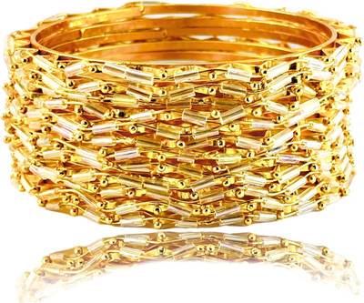 swifft creations Brass Gold-plated Bangle Set(Pack of 10)