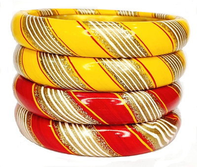 Anshi Creations Lac Bangle Set(Pack of 4)