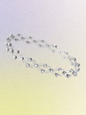 RKB SALES Alloy Cubic Zirconia Silver Cuff