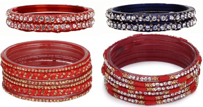 AFAST Glass Beads, Crystal Bangle Set(Pack of 4)