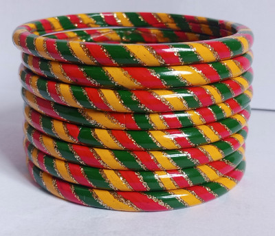 Lahti wala lac Lac Bangle Set(Pack of 8)