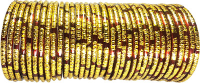 SVB Glass Gold-plated Bangle Set(Pack of 36)