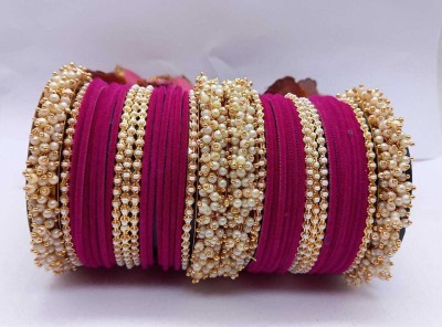 Rajwadi Alloy Pearl Bangle Set(Pack of 10)