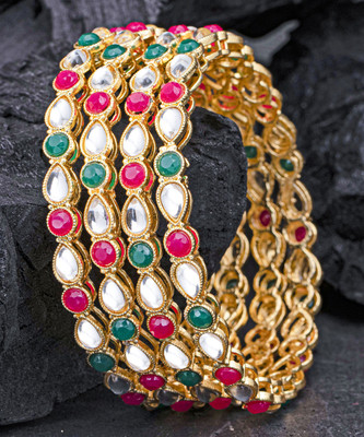 Sukkhi Alloy Gold-plated Bangle Set(Pack of 4)