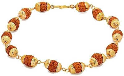 divinesouviners Wood Beads Gold-plated Bracelet