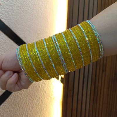 Kaab Glass Bangle Set(Pack of 10)
