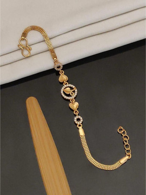 GlanzReich Brass Zircon Gold-plated Bracelet