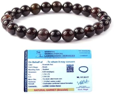 VIBESLE Crystal Beads, Garnet Charm Bracelet