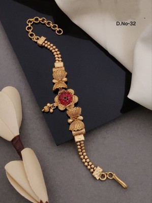 SHIVAY FASHION HUB Alloy Diamond Gold-plated Bracelet