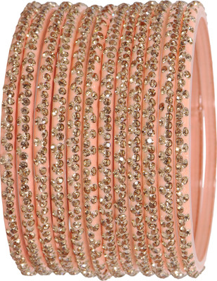 LAVAZZA Glass Zircon Bangle Set(Pack of 12)