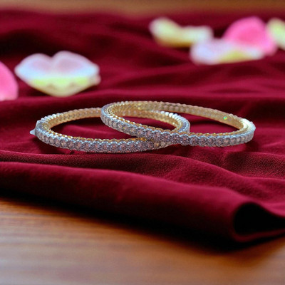 PRIMORA JEWELS Brass Bangle Set(Pack of 2)