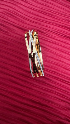 Winnifred Stainless Steel Crystal Gold-plated Charm Bracelet