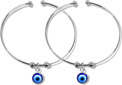 Spyroniix Reeal Treasuree Metal Silver Kada(Pack of 2)