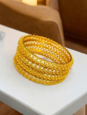 AARISAI Alloy Gold-plated Bangle Set(Pack of 4)