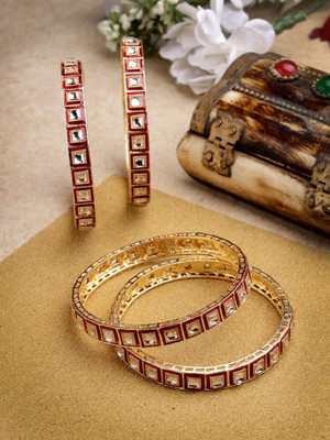 ANOUK Alloy Gold-plated Bangle Set(Pack of 4)