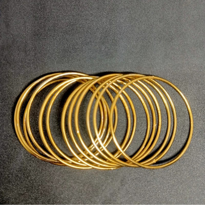haimas Brass Gold-plated Bangle Set(Pack of 12)