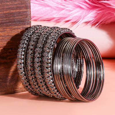 kewai Metal Bangle Set(Pack of 10)