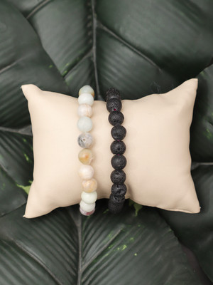 TAG-7 Stone Beads Bracelet(Pack of 2)