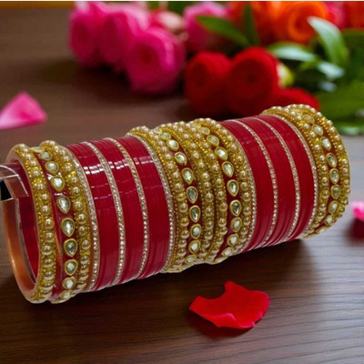 Vjy Plastic Beads, Crystal Chudas(Pack of 2)