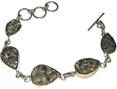 MIRAN AGATE Crystal Crystal Silver Coated Bracelet