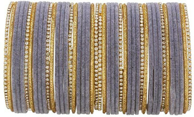 DONERIA Metal Zircon Bangle Set(Pack of 44)