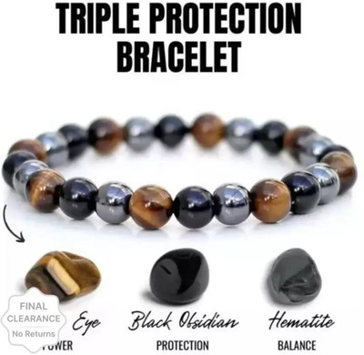 Fikup Stone Beads, Agate, Crystal Charm Bracelet