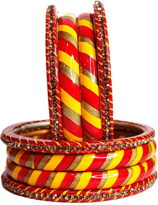 Anshi Creations Lac Bangle Set(Pack of 8)