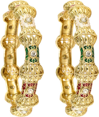 NMII Metal Diamond, Zircon Kada(Pack of 2)