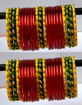 DURGANSH Glass Bangle Set