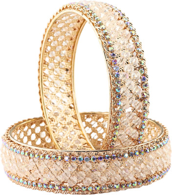 NMII Metal Diamond, Zircon Kada(Pack of 2)
