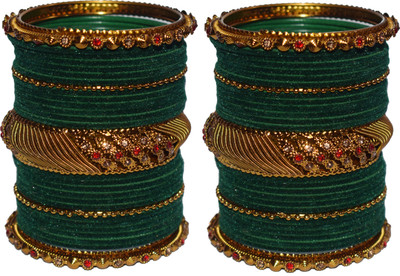 OJHA Alloy Beads, Zircon Gold-plated Bangle Set(Pack of 10)