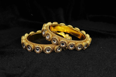 ZULKA Metal Diamond, Zircon Kada(Pack of 2)