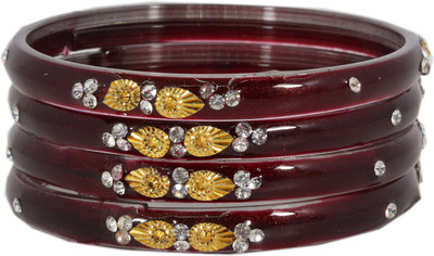 ZULKA Glass Bangle Set(Pack of 4)