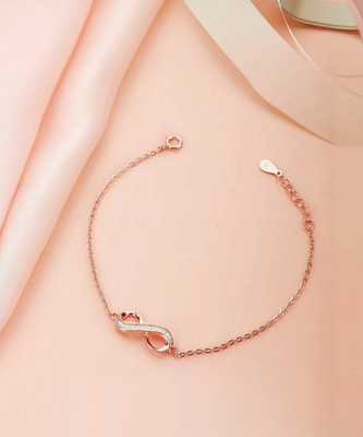 ZAVYA Sterling Silver Cubic Zirconia Sterling Silver Bracelet