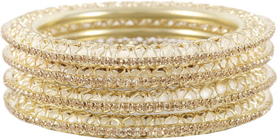 NMII Metal Zircon Bangle Set(Pack of 4)