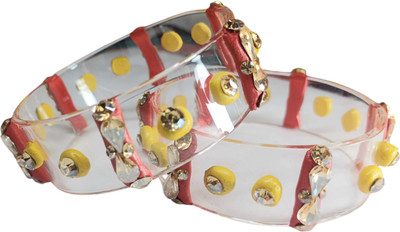 Trikaldarshi Traders Glass Bangle Set(Pack of 2)