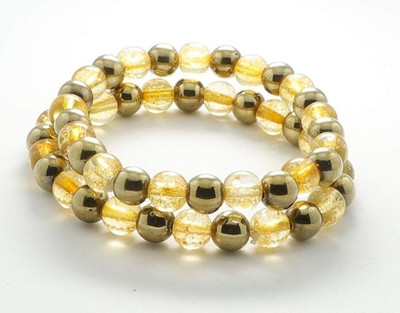 MIRAN AGATE Citrine + Golden Crystal Bracelet