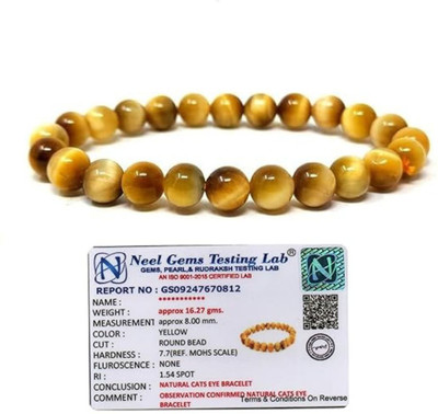 VIBESLE Crystal Beads, Cat's Eye Charm Bracelet