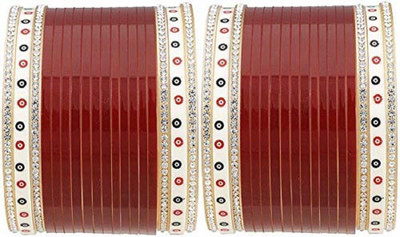 Valya Plastic Cubic Zirconia Gold-plated Chudas(Pack of 36)