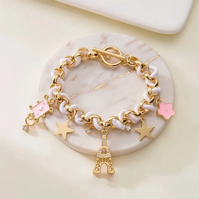 TVI Alloy Cubic Zirconia Gold-plated Bracelet