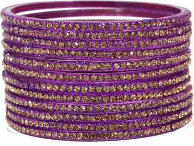 Aleen Glass Zircon Bangle Set(Pack of 12)