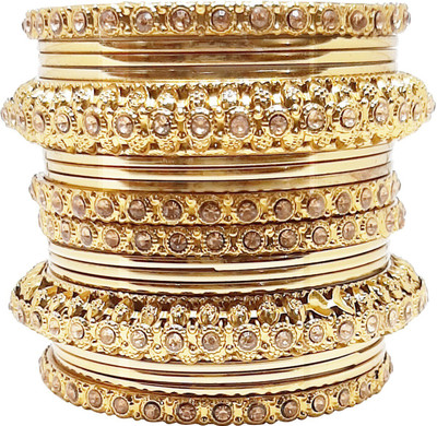 Anahat collection Metal Black Silver Bangle Set