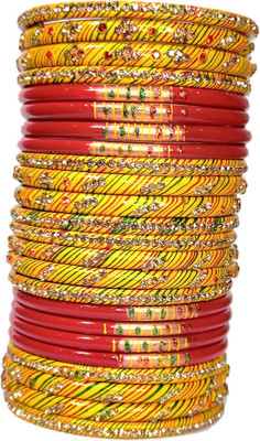Anshi Creations Lac Bangle Set(Pack of 24)